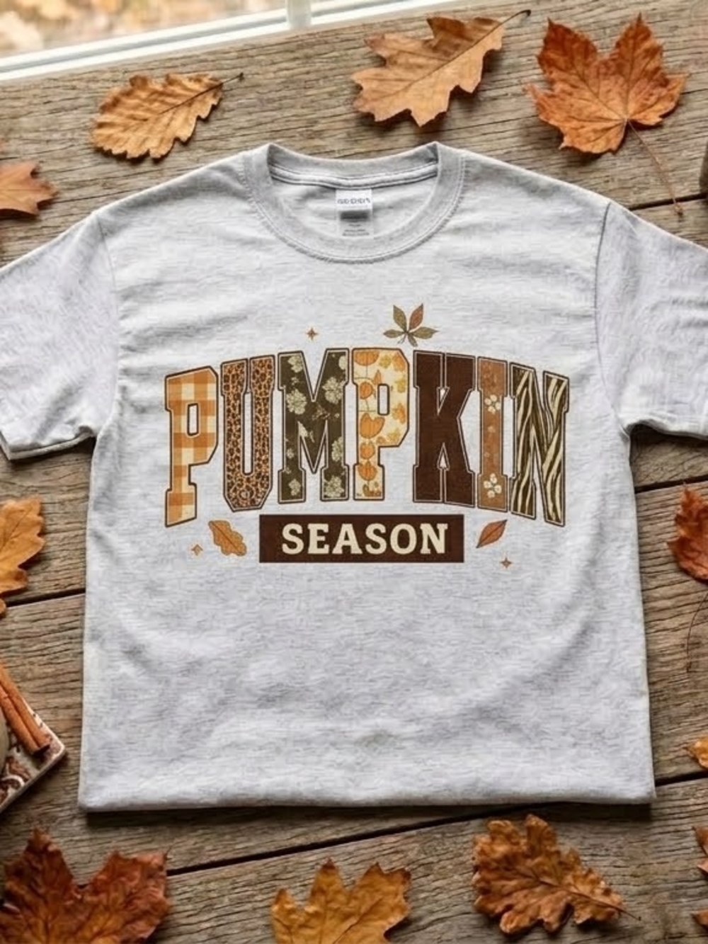 Pumpkin Season Trendy Fall Womens Graphic Tee Shirt